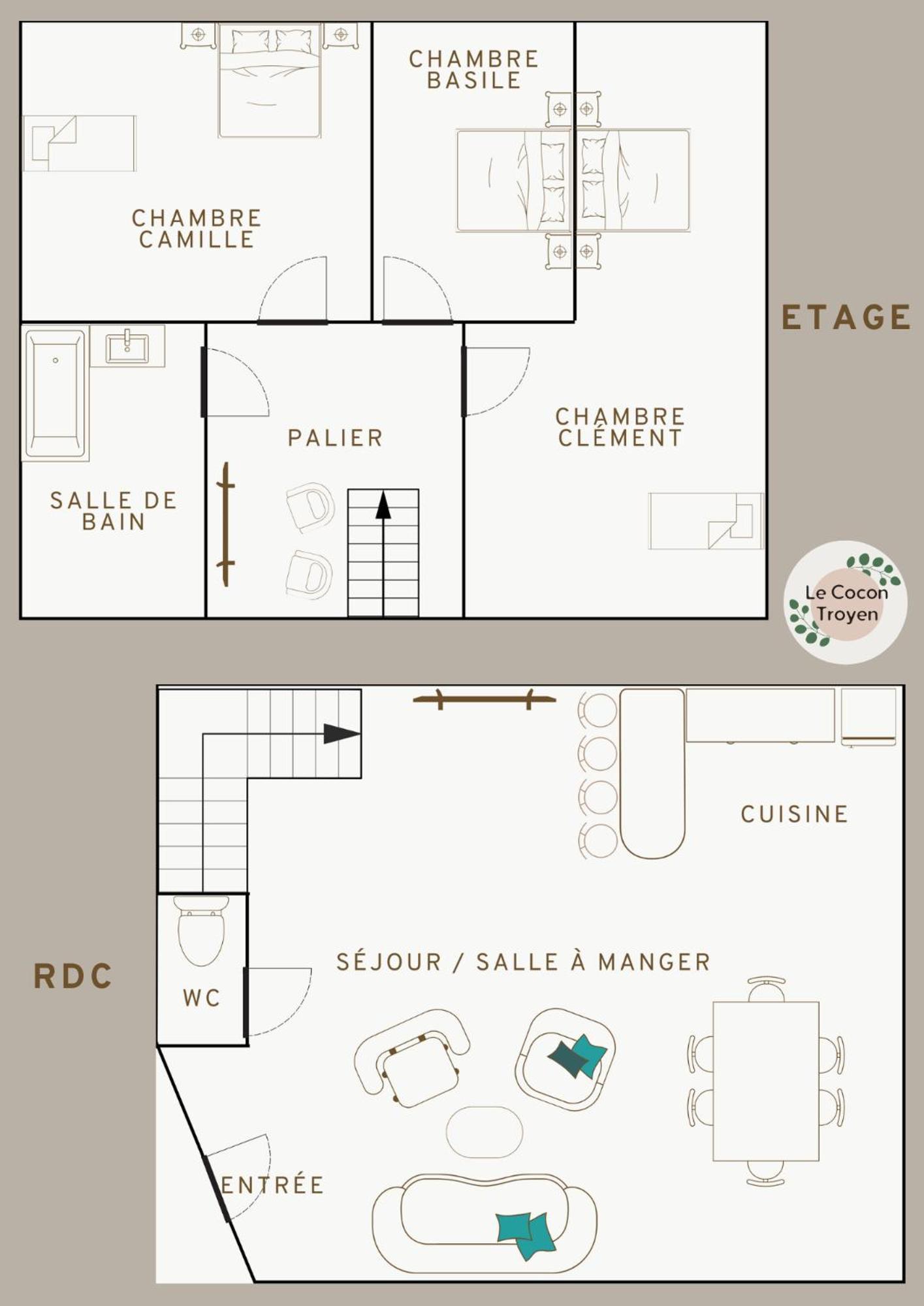 Le Cocon Troyen - 6-8P - 2 Parking Gratuits Apartment Troyes Luaran gambar